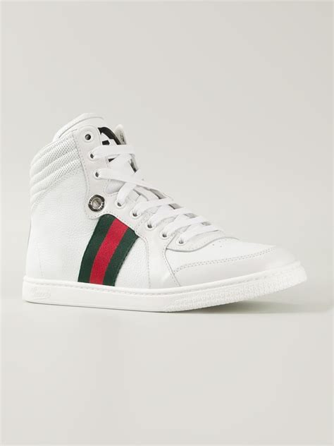 white gucci shoes high top|farfetch gucci hi tops.